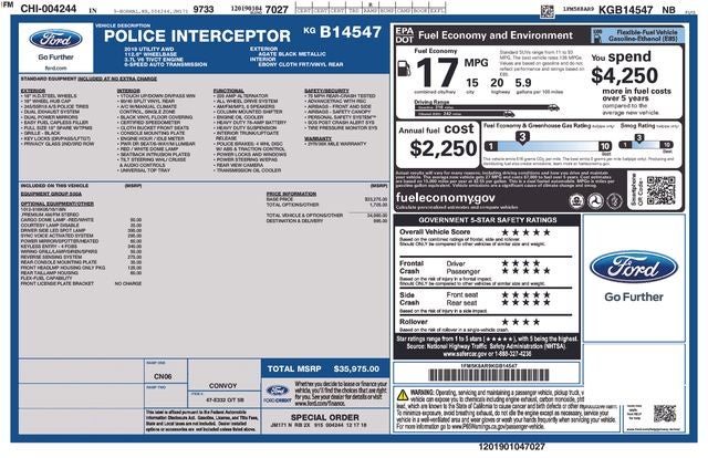 2019 Ford Utility Police Interceptor Base