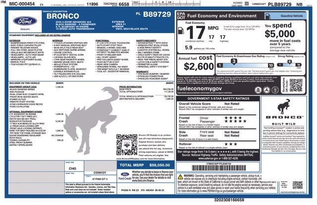 2023 Ford Bronco Black Diamond