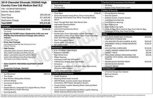 2019 Chevrolet Silverado 3500HD High Country