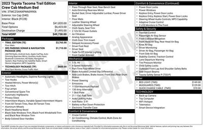 2023 Toyota Tacoma Trail Edition V6