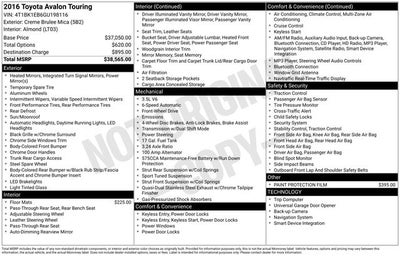 2016 Toyota Avalon Touring