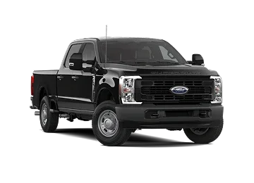 Black Ford Super Duty Crew Cab single-rear-wheel pickup