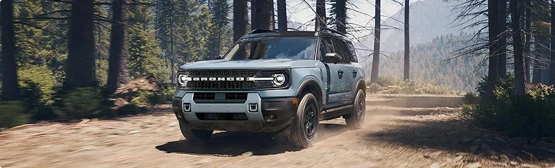 A 2025 Ford Bronco Sport with the Sasquatch off-road package, new to the line for the 2025 model year
